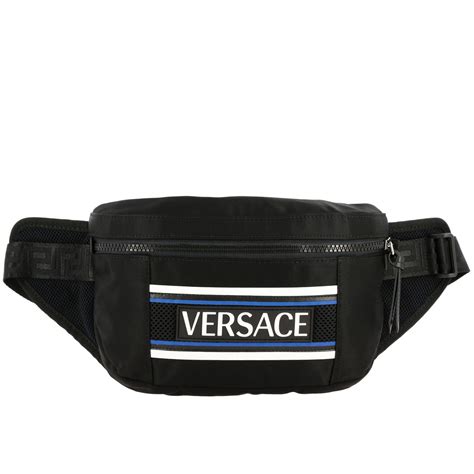 all black versace belt bag|versace belt bag men.